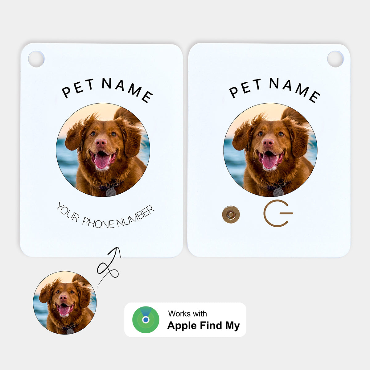 Custom Photo PetTag Apple Find My