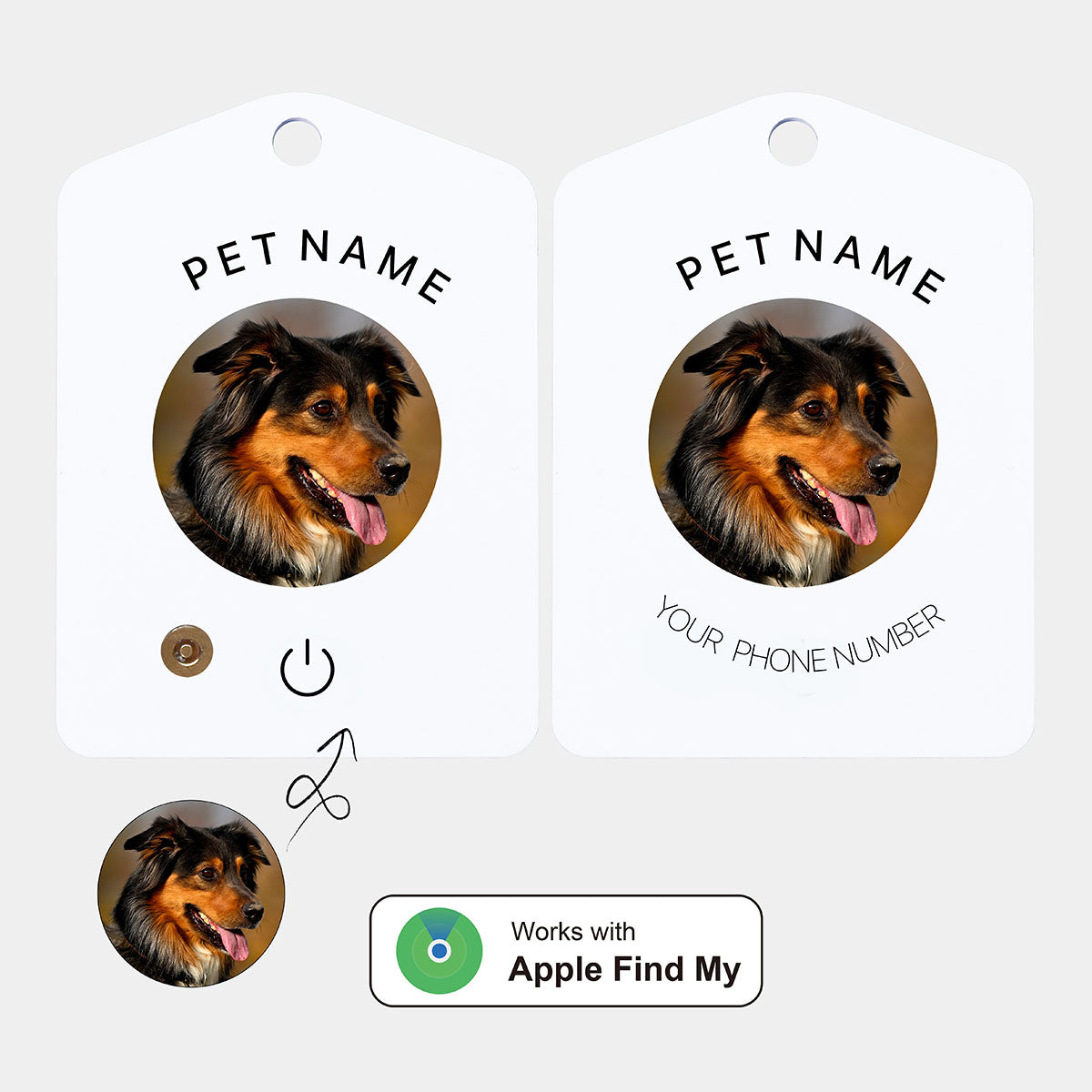 Custom Photo PetTag Tracker Apple Find My
