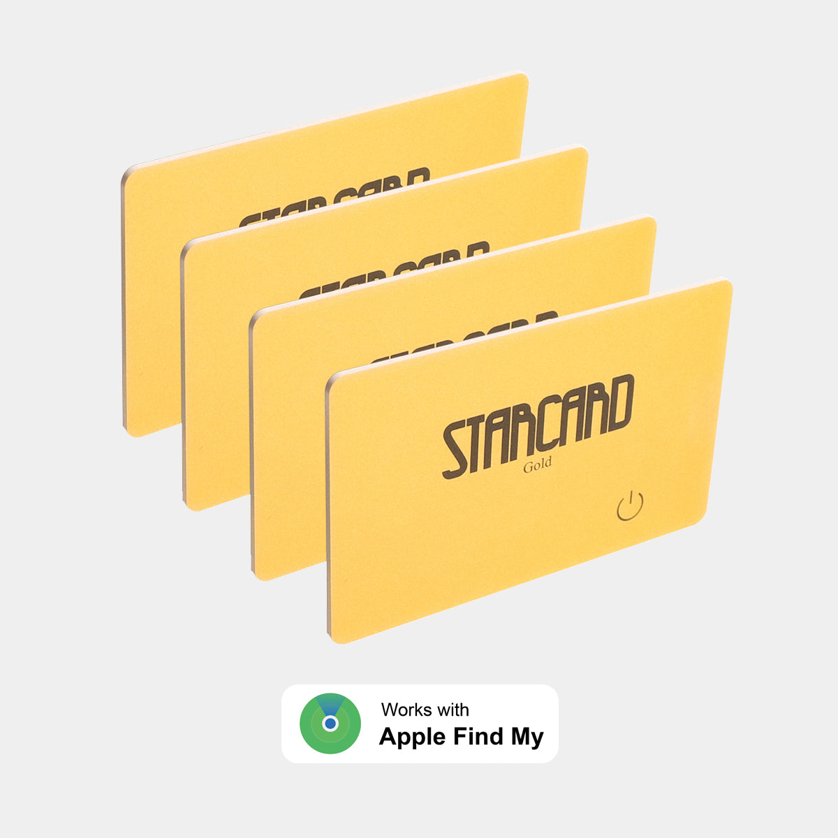 StarCard Tracker Apple Find My Gold 4 Pack